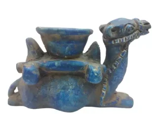 Blue Camel Candle 16cm Decor