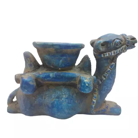 Blue Camel Candle 16cm Decor