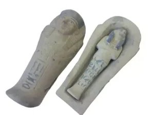 27 cm Royal Coffin Statue – Hand-Carved Sandstone Sarcophagus