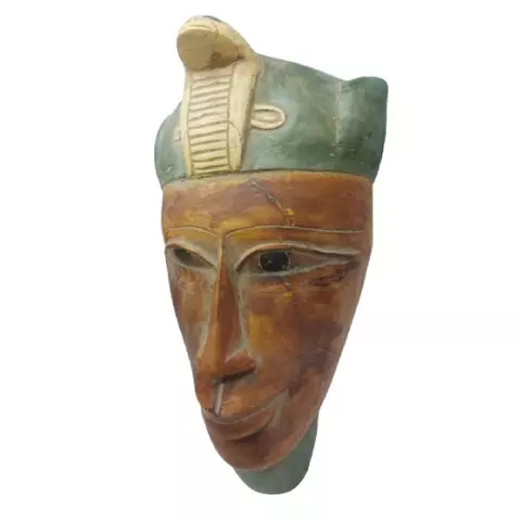 24 cm Royal Mask – Handcrafted Egyptian Pharaoh Wall Art