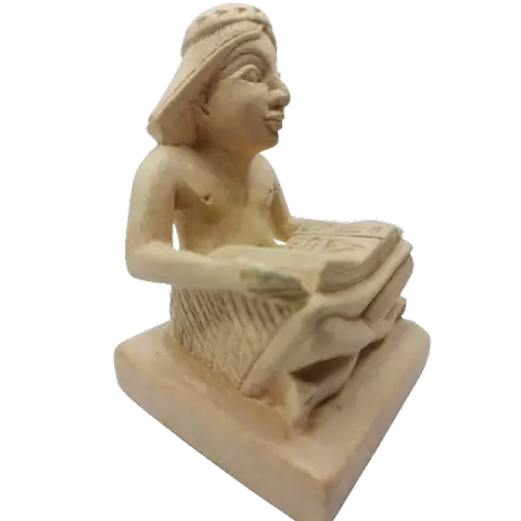 11 cm Seated Egyptian Scribe Statue