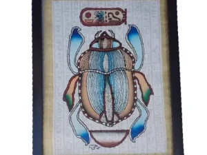 Kheper Scarab Papyrus Art 30×40cm