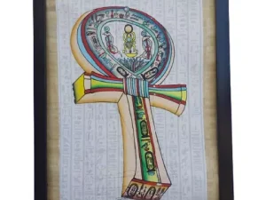 Ankh Life Symbol Papyrus Art 30×40cm