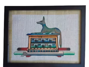 Anubis Egyptian Papyrus Art 30×40cm
