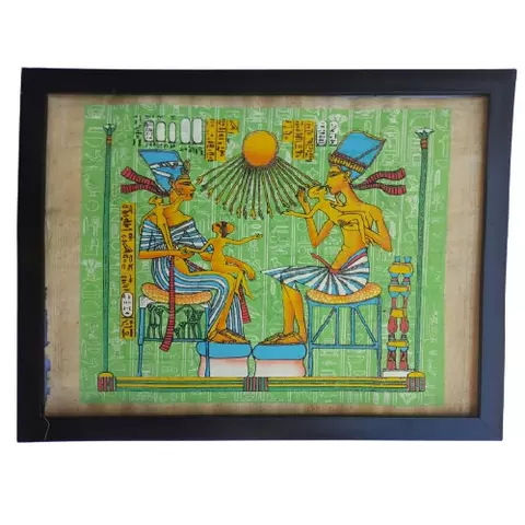 Akhenaton Family Papyrus Art 30×40cm