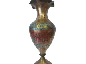 Vintage Brass Egyptian Vase 21cm