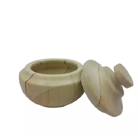 Fossilized Wood Pot 8cm Vintage