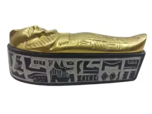 Royal Brass Basalt Coffin 12cm