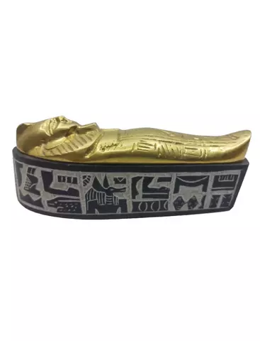 Royal Brass Basalt Coffin 12cm