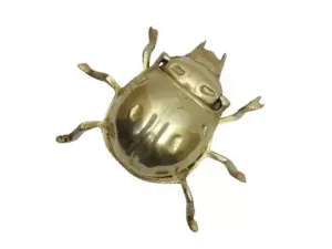 Brass Scarab Ashtray 15×12cm