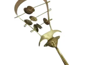 Hathor Sistrum Brass 30cm Vintage