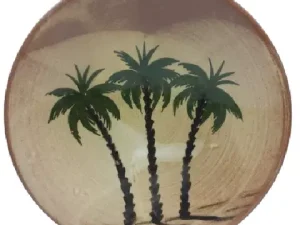 Handcrafted Folkloric Pottery Plate – 18 cm Traditional Decor from Upper Egypt | Authentic Egyptian Vintage Art