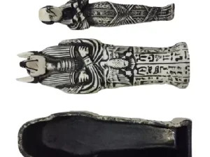 Anubis Coffin Statue 18cm White