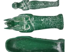 Green Anubis Coffin Statue 18cm