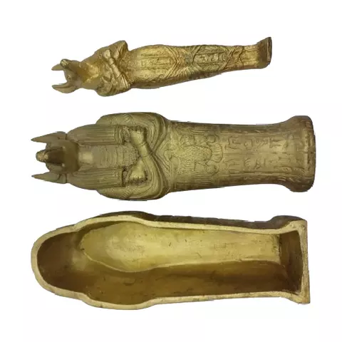 Golden Anubis Coffin Statue 18cm