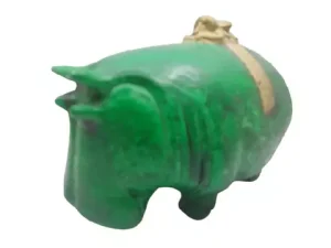 Green Egyptian Hippo Statue 18 x 14 x 12cm