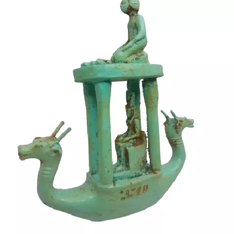 Isis Divine Boat Statue 18cm