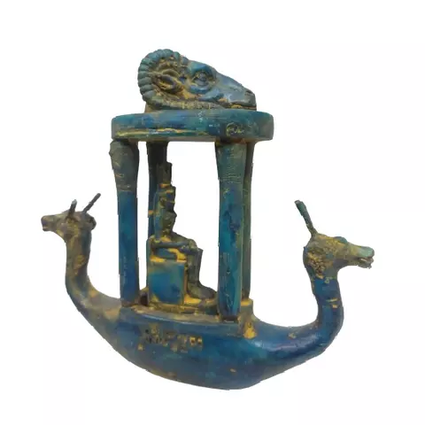 Isis Boat Statue 15cm Replica