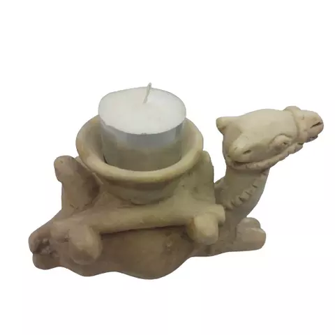 Ivory Camel Candle 16cm Decor