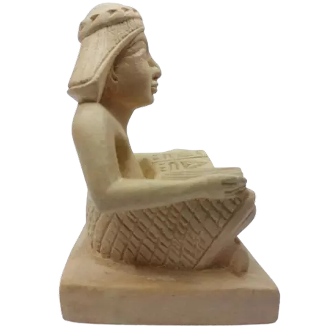11 cm Seated Egyptian Scribe Statue