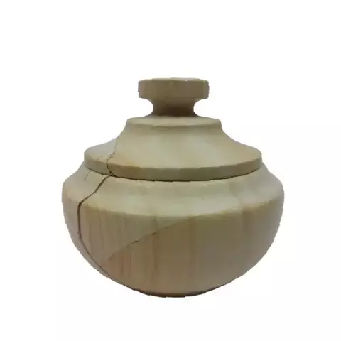 Fossilized Wood Pot 8cm Vintage