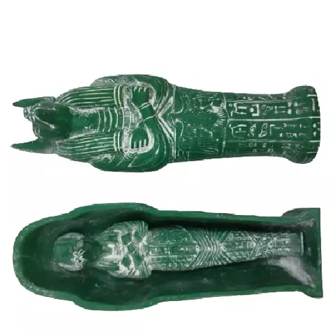 Green Anubis Coffin Statue 18cm