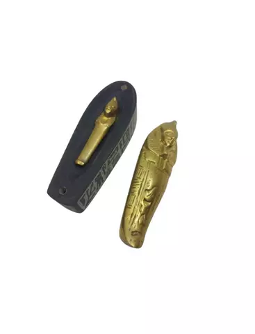 Royal Brass Basalt Coffin 12cm