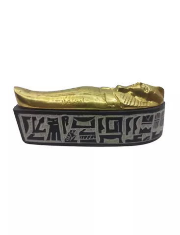 Royal Brass Basalt Coffin 12cm