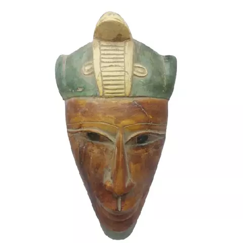 24 cm Royal Mask – Handcrafted Egyptian Pharaoh Wall Art