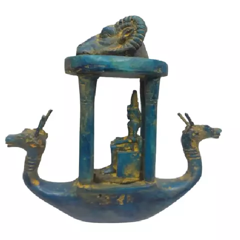 Isis Boat Statue 15cm Replica