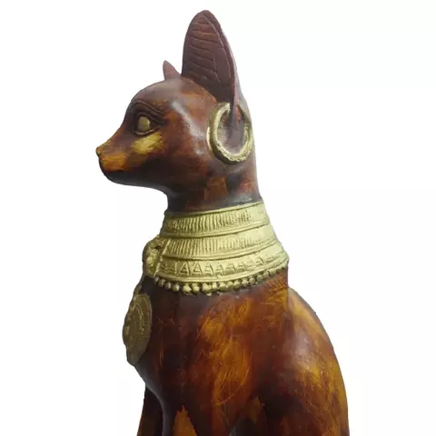 Large Bastet Brown Statue 40cm
