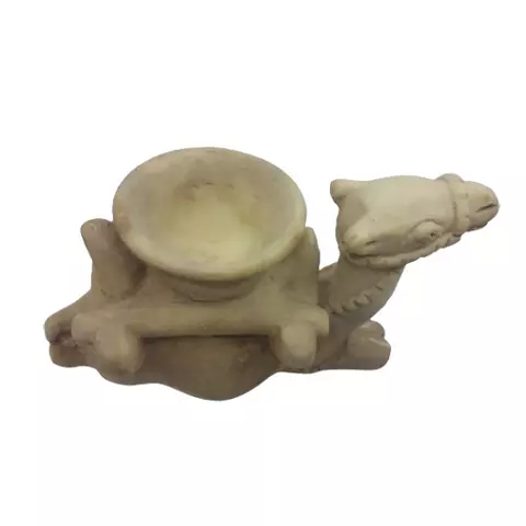 Ivory Camel Candle 16cm Decor