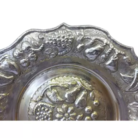 Silver-Plated Brass Fruit Plate 40cm