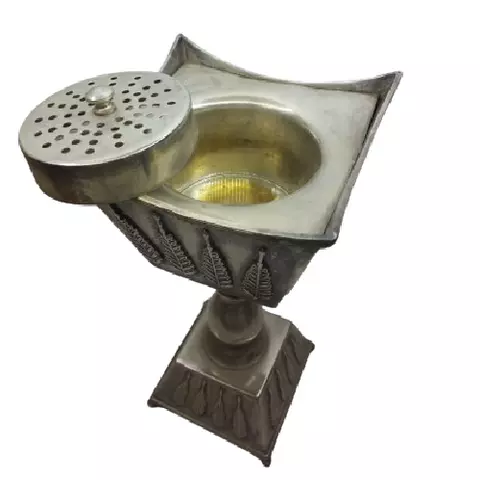 Vintage Silver Incense Burner 28cm