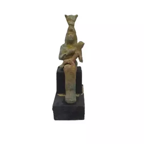 Isis Motherhood Brass Statue 11cm