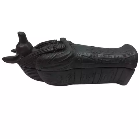 Black Anubis Coffin Figurine 18cm