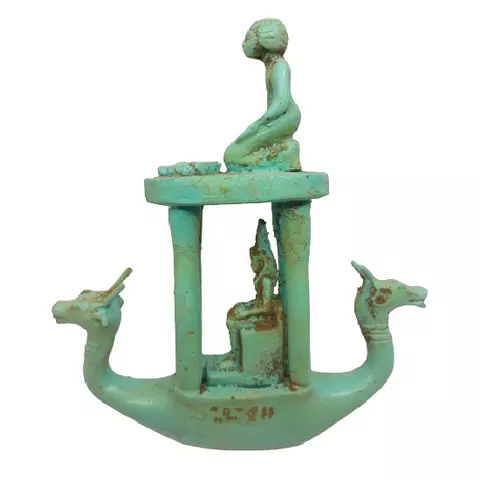 Isis Divine Boat Statue 18cm