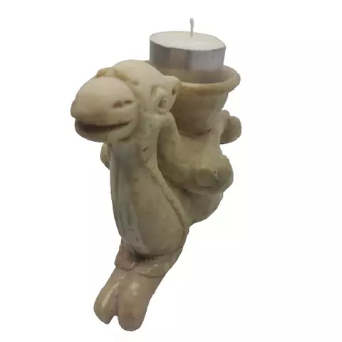 Ivory Camel Candle 16cm Decor