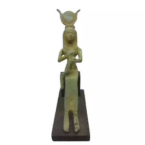 Isis Motherhood Brass Statue 15cm