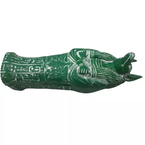 Green Anubis Coffin Statue 18cm