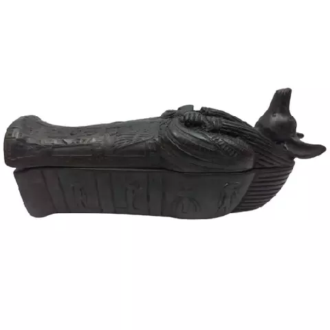 Black Anubis Coffin Figurine 18cm