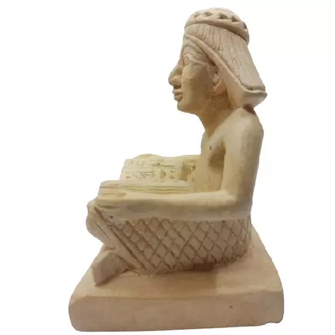 11 cm Seated Egyptian Scribe Statue